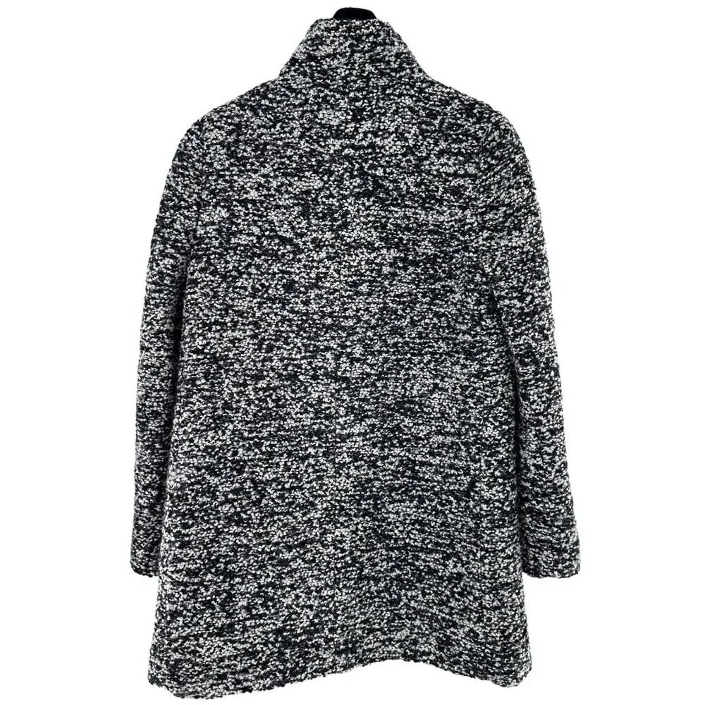 J CREW Lodge Coat in Black and White Speckled Boucle Size 10 Jacket - Picture 7 of 9